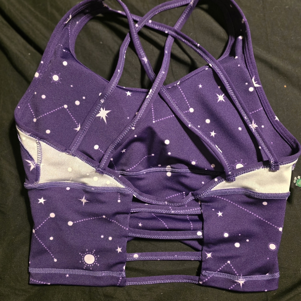 POP Fit Purple Constellation Sports Bra